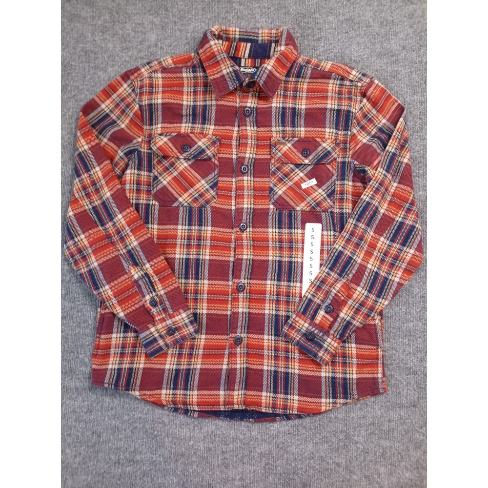 Buffalo Jeans Plaid Flannel Shirt Men's Small Red Blue Button Front NWT
